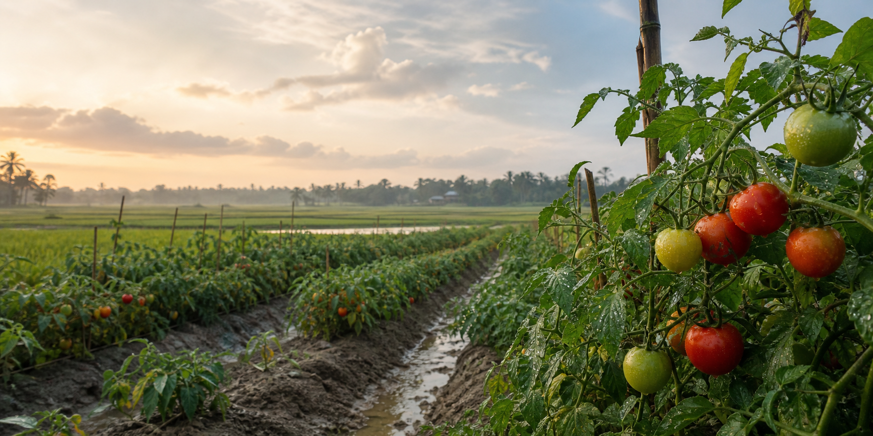 Tomato field in Bangladesh